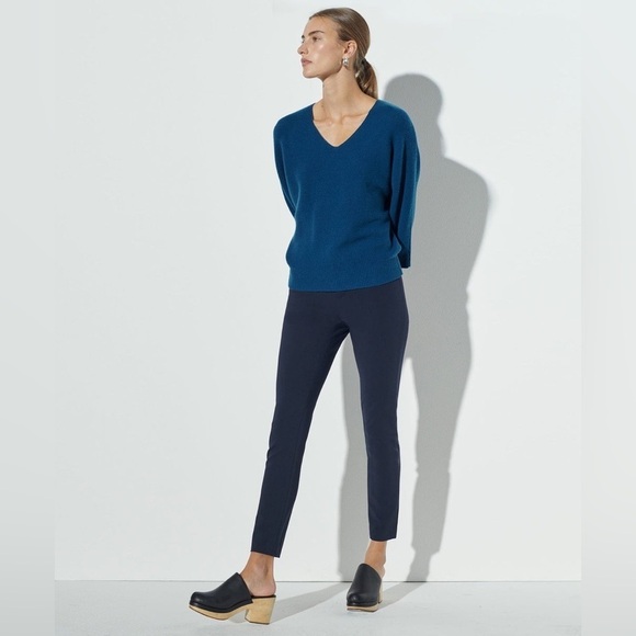 R Label The Reset Skinny Stretch Trouser Pants Navy - Picture 2 of 13